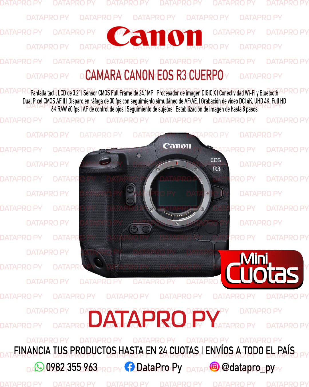Cámara Canon EOS R3 Cuerpo